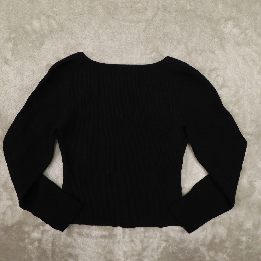 Babaton Aritizia Black Ribbed Long Sleeve Shirt size Large Squareneck
Sweetheart - Picture 2 of 9